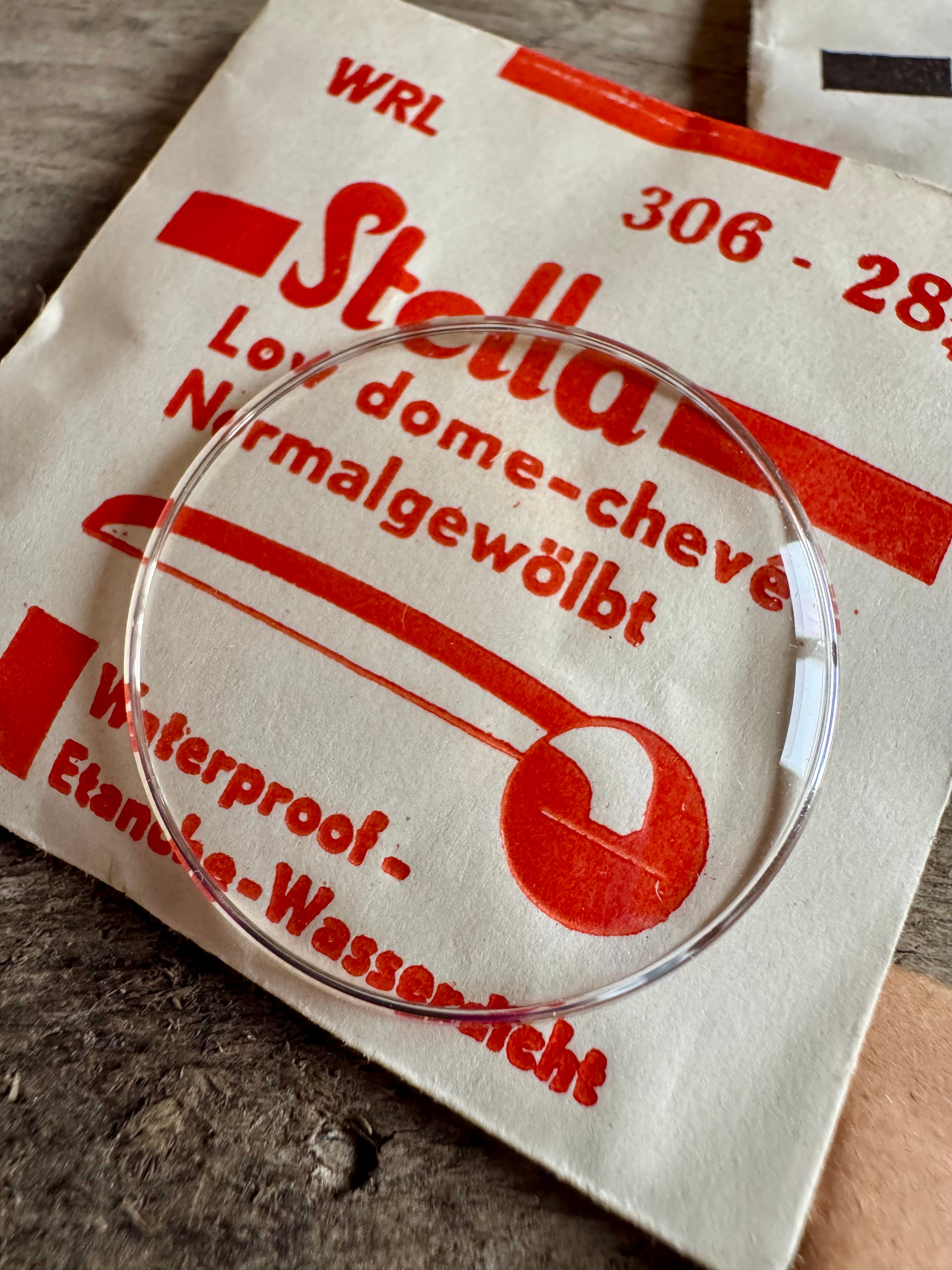 Zestaw oryginalnych szkiełek zegarkowych STELLA – vintage