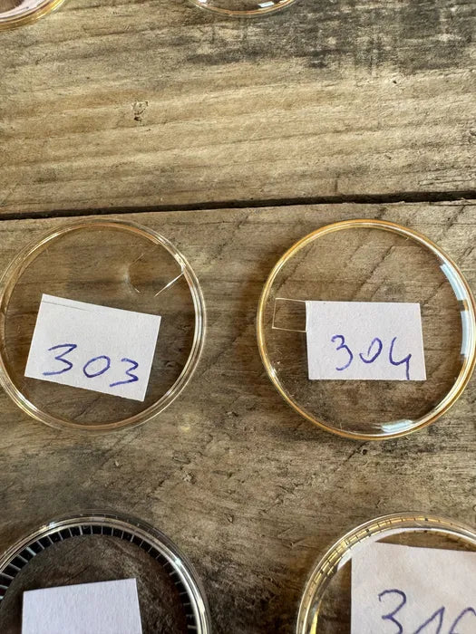 Szkiełko do zegarka vintage z ringiem / tension ring – zestaw 33 szt